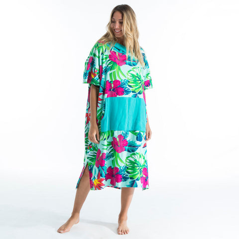 PONCHO SURF 500 Adult Print Fish