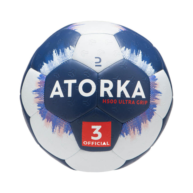 Ballon de handball adulte hybride H500 Taille 3 bleu et, photo 8 of 7