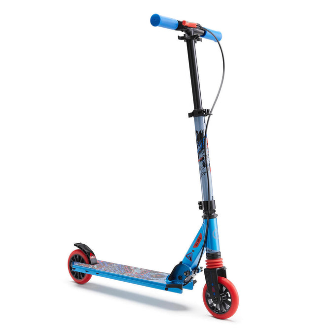 Trottinette enfant mid5 avec frein au guidon et suspension noire/verte, photo 10 of 9