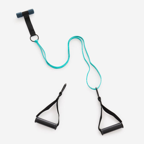 Kit musculation poignées, accroche porte et élastique 15kg - Kit de résistance