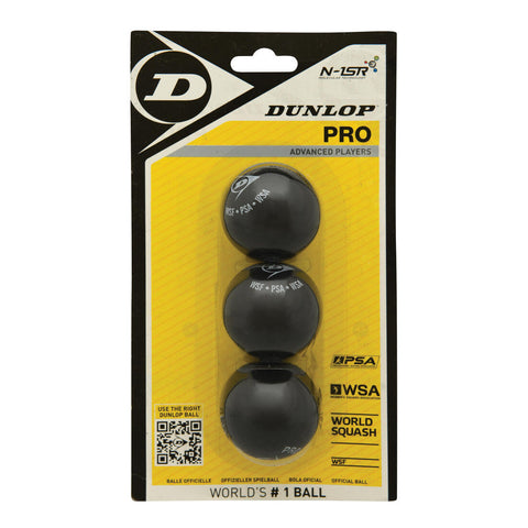 BALLE DE SQUASH DUNLOP PRO X3