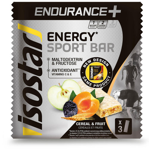 





Barre énergétique ENERGY SPORT BAR ENDURANCE+  céréales et fruits 3x40g