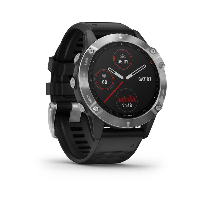 





Montre GPS multisports Garmin fenix 6 Silver bracelet noir, photo 1 of 12