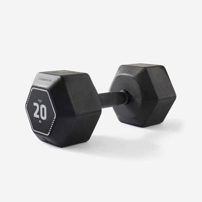 





Haltères de cross training et musculation 20 kg - Dumbbell hexagonale noire, photo 1 of 4