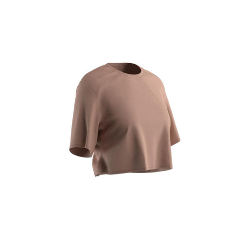 





T-shirt crop top fitness  femme - 520 Quartz