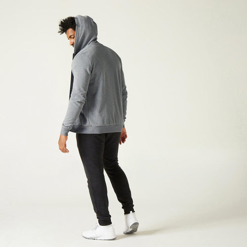 





Sweat zippé à capuche Fitness Homme  - 100