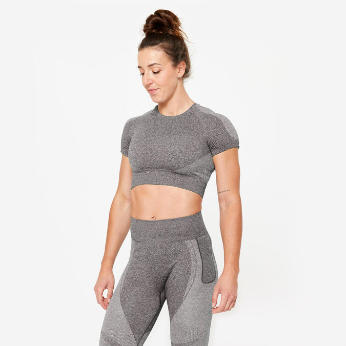 





T-shirt Crop top manches courtes Fitness seamless, photo 1 of 6