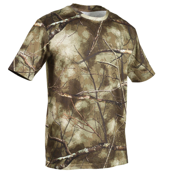 





T-SHIRT CHASSE MANCHES COURTES 100 RESPIRANT CAMOUFLAGE FORET, photo 1 of 5