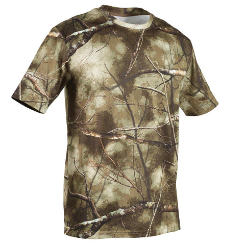





T-SHIRT CHASSE MANCHES COURTES 100 RESPIRANT CAMOUFLAGE FORET