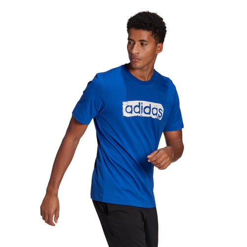 





T-shirt fitness Adidas Graphique manches courtes slim 100% coton homme bleu
