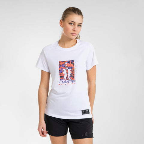 





T-SHIRT / MAILLOT DE BASKETBALL FEMME CONFIRMEE - TS500  CIEL