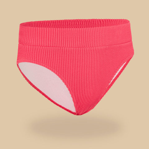 Haut de maillot de bain brassière fille 100 corail