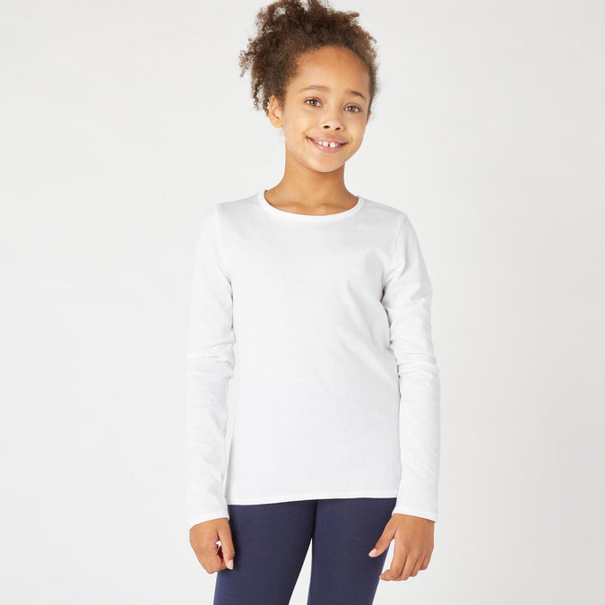 





T-shirt enfant manches longues coton - Basique blanc, photo 1 of 4