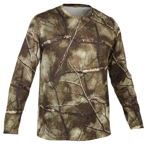 





T-SHIRT CHASSE MANCHES LONGUES 100 RESPIRANT CAMOUFLAGE FORET