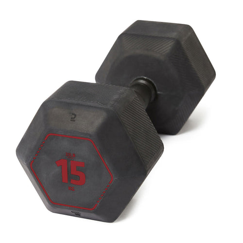 





Haltères de cross training et musculation 15 kg - Dumbbell hexagonale noire