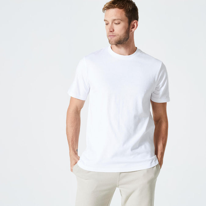 





T-Shirt Fitness Homme - 500 Essentials blanc glacier, photo 1 of 6