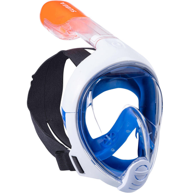 Kit de snorkeling masque Easybreath palmes bleu Junior Enfant