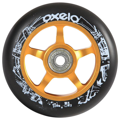 Giantex trottinette freestyle avec roues en pu à 360°frein arrière et  guidon antidéparant support jusqu'à 100kg (noir) - Conforama
