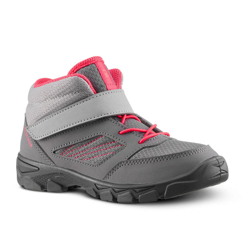 





Chaussures de randonnée enfant avec scratch MH100 Mid grise rose du 24 AU 34